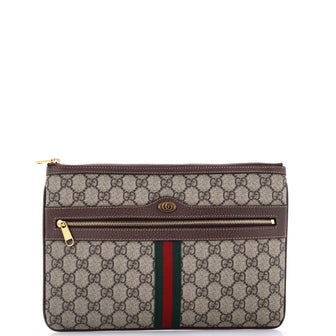 Gucci Ophidia Zip Pouch GG Coated Canvas Large