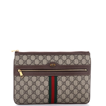 Gucci Ophidia Zip Pouch GG Coated Canvas Large