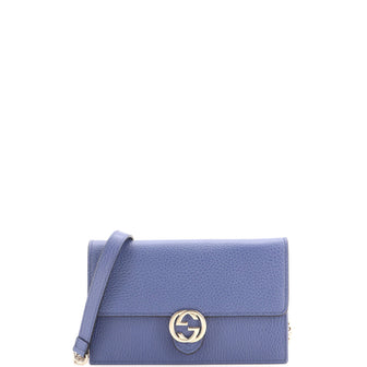 Gucci Interlocking Wallet on Chain Leather