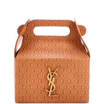 Saint Laurent Take-Away Box Bag Monogram All Over Leather