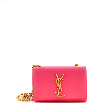 Saint Laurent Classic Monogram Crossbody Bag Grainy Leather Small