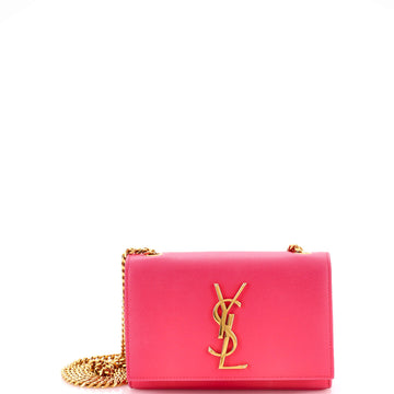 Saint Laurent Classic Monogram Crossbody Bag Grainy Leather Small