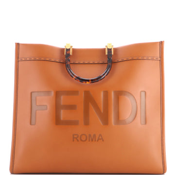 Fendi Sunshine Shopper Tote Leather Large