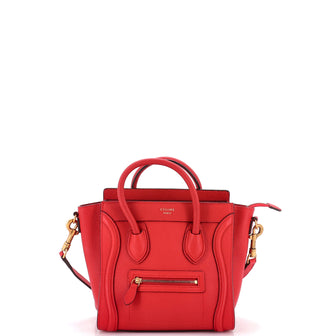 Celine Luggage Bag Grainy Leather Nano