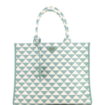 Prada Symbole Shopper Tote Jacquard Large