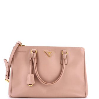Prada Double Zip Lux Tote Saffiano Leather Medium