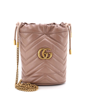 Gucci GG Marmont Bucket Bag Matelasse Leather Mini