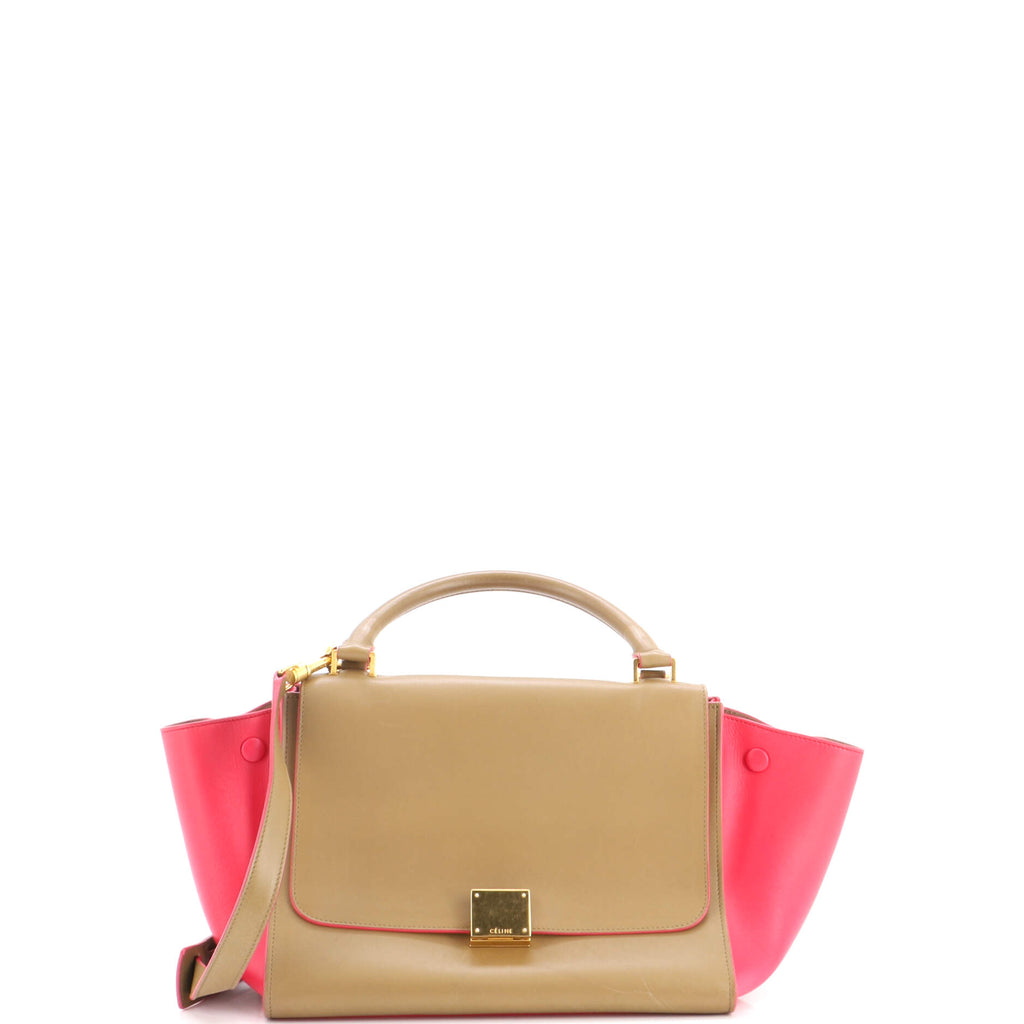 Celine Trapeze Bag Leather Small Brown 4454241