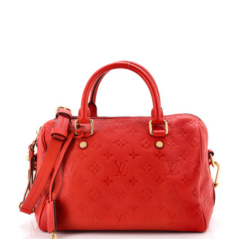 Louis Vuitton Speedy Bandouliere Bag Monogram Empreinte Leather 25