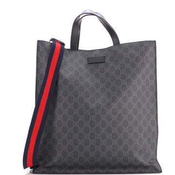 Gucci Convertible Soft Open Tote GG Coated Canvas Tall