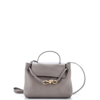 Bottega Veneta Ciao Ciao Top Handle Bag Leather with Intrecciato Detail Small