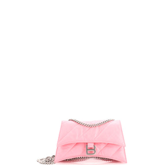 Balenciaga Crush Chain Flap Bag Quilted Crushed Calfskin XS