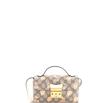 Gucci Padlock Top Handle Bag Printed GG Coated Canvas and Leather Mini