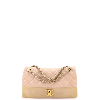Chanel Soft Elegance Flap Bag Quilted Distressed Calfskin Jumbo