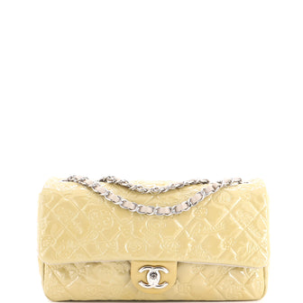 Chanel Lucky Symbols Flap Bag Embossed Patent Medium