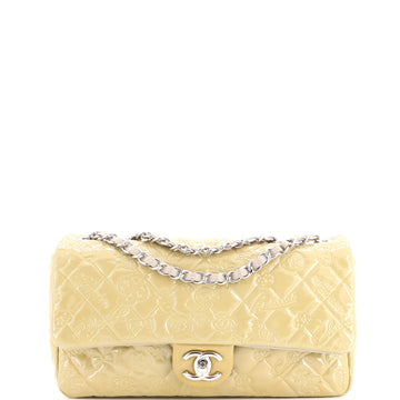 Chanel Lucky Symbols Flap Bag Embossed Patent Medium