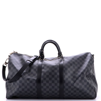Louis Vuitton Keepall Bandouliere Bag Damier Graphite 55