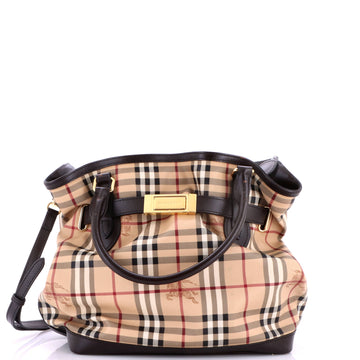 Burberry Golderton Tote Haymarket Coated Canvas Medium
