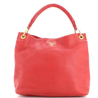 Prada Rolled Hobo Vitello Daino Large