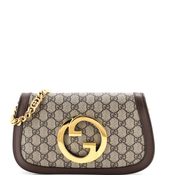 Gucci Blondie NM Chain Flap Bag GG Coated Canvas Small