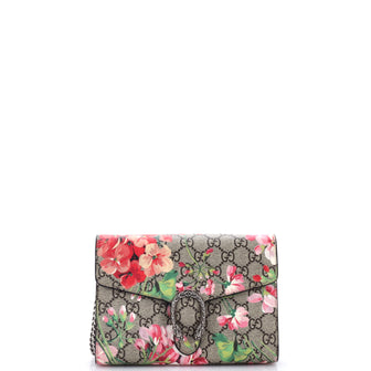 Gucci Dionysus Chain Wallet Blooms Print GG Coated Canvas Small