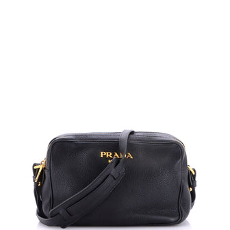 Prada Double Zip Camera Bag Vitello Daino