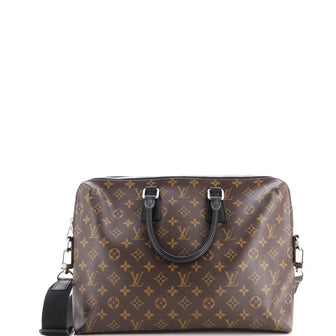Louis Vuitton Porte-Documents Jour Bag Macassar Monogram Canvas