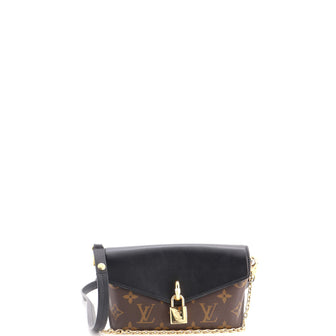 Louis Vuitton Padlock on Strap Handbag Monogram Canvas and Leather