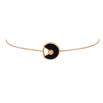 Cartier Amulette de Cartier Bracelet 18K Rose Gold with Diamond and Onyx XS