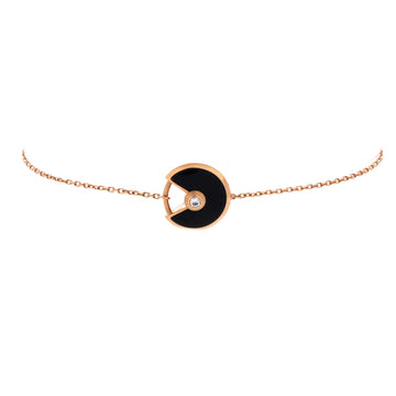 Cartier Amulette de Cartier Bracelet 18K Rose Gold with Diamond and Onyx XS