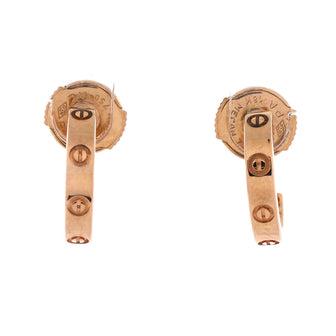 Cartier Love Hoop Earrings 18K Rose Gold Small