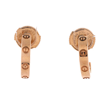 Cartier Love Hoop Earrings 18K Rose Gold Small