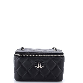Chanel Ombre Classic Vanity Case with Chain Quilted Lambskin Small