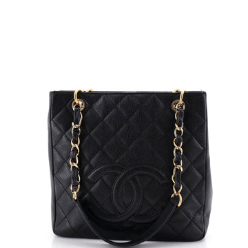 Chanel Petite Shopping Tote Quilted Caviar