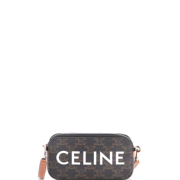 Celine Horizontal Pouch Crossbody Bag Logo Triomphe Coated Canvas