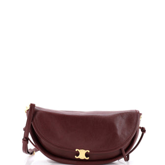 Celine Triomphe Half Moon Bag Leather Small