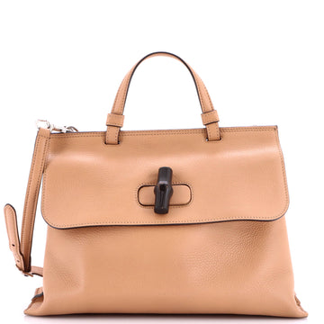 Gucci Bamboo Daily Top Handle Bag Leather Medium
