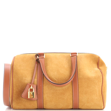 Celine Convertible Boston Bag Suede and Leather Large