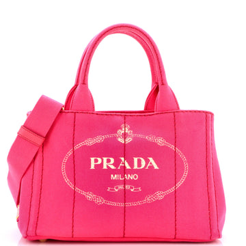 Prada Canapa Convertible Tote Canvas Mini