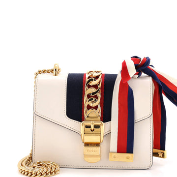 Gucci Sylvie Chain Shoulder Bag Leather Mini