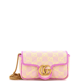 Gucci GG Marmont Flap Bag Matelasse GG Canvas Super Mini