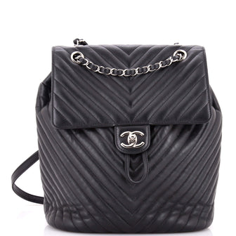 Chanel Urban Spirit Backpack Chevron Leather Large
