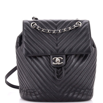 Chanel Urban Spirit Backpack Chevron Leather Large