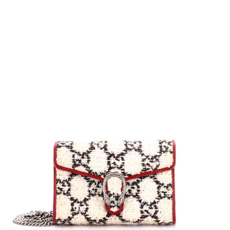 Gucci Dionysus Chain Wallet GG Tweed Small