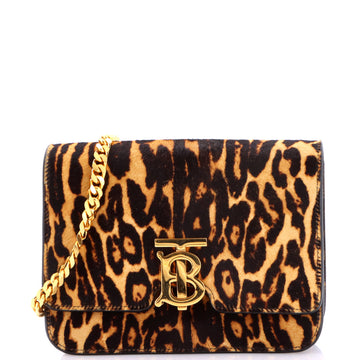 Burberry TB Flap Chain Bag Printed Calf Hair Small
