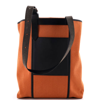 Hermes Etriviere Pocket Tote Toile and Leather 27