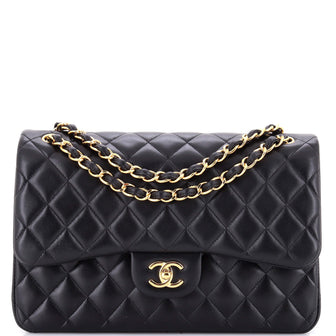 Chanel Classic Double Flap Bag Quilted Lambskin Jumbo