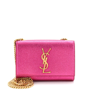 Saint Laurent Classic Monogram Crossbody Bag Glitter Leather Small