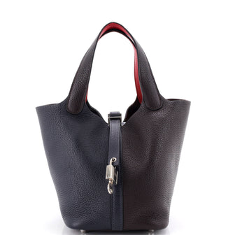 Hermes Picotin Lock Bag Tricolor Clemence PM