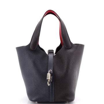 Hermes Picotin Lock Bag Tricolor Clemence PM